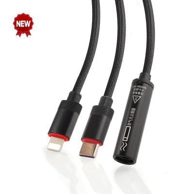 China Video Game Player USB Cigarette Lighter+Fast Phone Charging Cable 3 In 1 USB Cable Nylon Braiding 5A Fast for sale