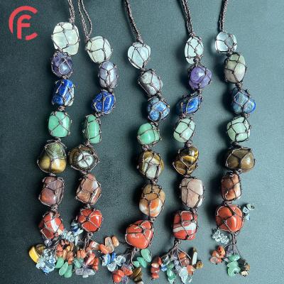 China Heal car chuanfan ornament for healing gemstone 100% nature stone 7 chakra colorful stone mixed high quality for gift for sale