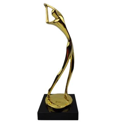 China Gold Hot Abstract Custom Metal Craft China Factory Supply Custom Trophy For Gift for sale