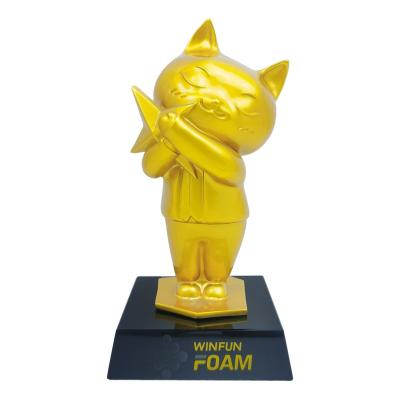 China Custom Metal Gift Awards Wholesales Personalized Souvenir From China Metal Trophy Manufacturer and Crafts Cat Kitty Trophy for sale