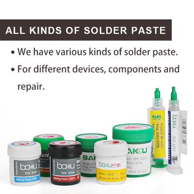 China BAKU ba-5052/ba-5053/ba-5054 solder paste high quality large impedance lead free high fusion paste for sale