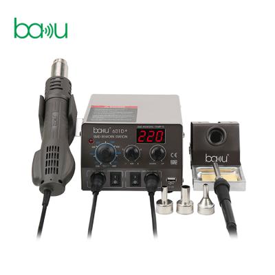 China Cool/warm airAdjustable temperatureHot digital temperature display china factories smd heat gun rework soldering iron airport with great price ba-601D+ for sale