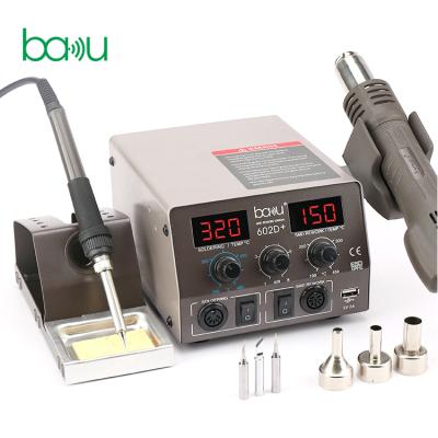 China Other new design 2 in1 heat gun rework mobile repair soldering station and power supply made in china ba-602D+ for sale