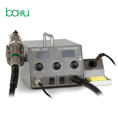 China BAKU New product! ! ba-942C other soldering equipment Estaciones de soldadura smd air gun smd soldering iron rework hot station Ba-942C for sale