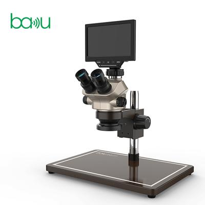 China Hot Selling Microscope BAKU ba-012 Microscope HDMI Digital Easy Operation 7.0 Inch LCD Electronic Screen Binocular Microscope for sale