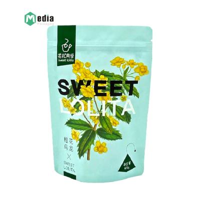 China Stand Up Custom Recyclable Bio Degradable Coffee Kraft Paper Zip Lock Plastic Bag with Logo for sale