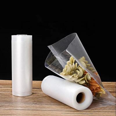 China 15*5m BPA Free Embossed Food Grade Meat Storage Heat Sealer Nylon Vacuum Packaging Bag Roll Film Bag for sale