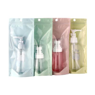 China Hot Sale Small Waterproof Plastic Transparent Zipper Holographic Lash Packaging Bag for sale