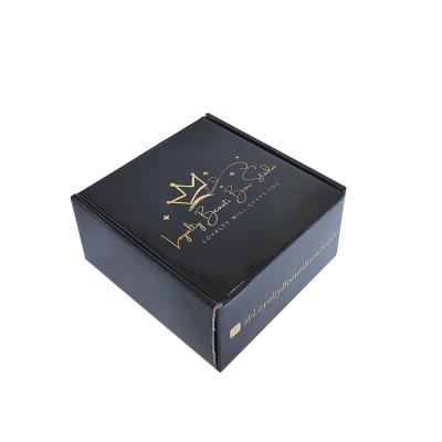 China Recycled Materials Wholesale Custom Logo Black Boxes Gold Printing Sunglass Packaging Gift Box Packing Box for sale