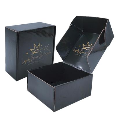 China High Quality Wholesale Biodegradable Packaging Black Paper Box Gift Cardboard For Custom Printed Earphone Box Packaging For T-shirt for sale