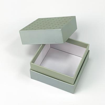 China Recycled Materials Wholesale Style Dark Green Simple Gift Box for sale