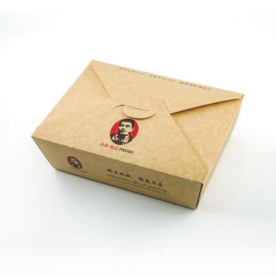 China Biodegradable Disposable Chicken Burger Wrapping Paper Custom Logo Printed Packaging Lunch Fast Food Takeout Paper Box for sale