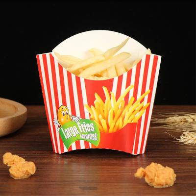 China Recycled Materials Custom Printed French Fries Chips Packaging Box for sale