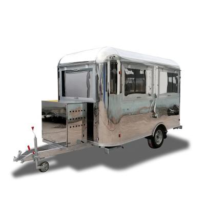 China UKUNG luxury handmade hot mobile mobile food trailer different selling UKUNG solution customized food painting truck for sale