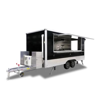 China UKUNG OEM Customized Durable Mobile Food Truck Trailer Street Cart Equipped With Advertising Board Hot Water System Working Bench for sale