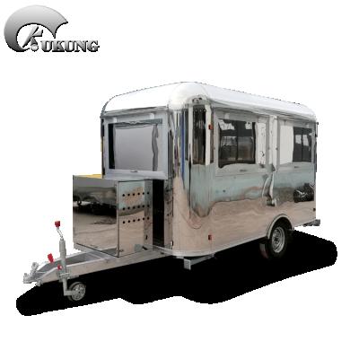 China UKUNG fully stainless steel luxury handmade mobile food trailer with customization appliances, customized food truck for sale