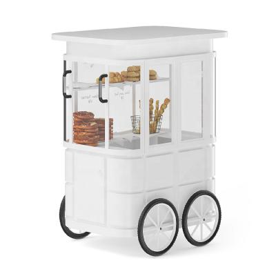 China UKUNG new design mini vegetable processing factory coffee cart with stands and bench, small drinks vending kiosk for sale for sale