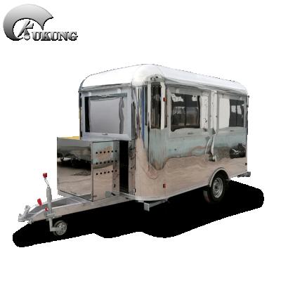 China UKUNG stainless steel airstream style luxury handmade food trailer for sale,customized food trailer truck for sale