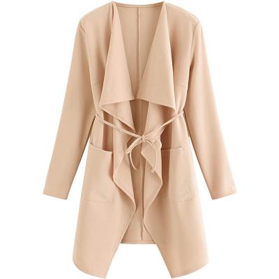 China New arrival plus size women's plus size coats women's cardigan coat fashionable and supple autumn thin coat for sale