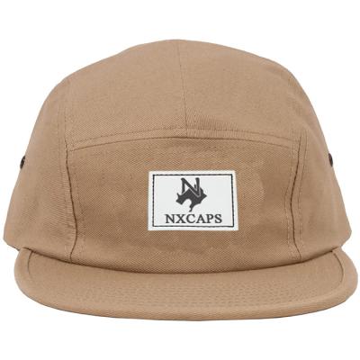 China New COMMON 100% Cotton 5 Panel Hat Flat Brim Custom 5 Panel Cotton Hat Logo Adjustable Clip Snap Sun Visor Hat for sale