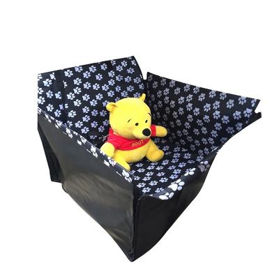 China Paw Print Pet Car Front Cute Seat Cover Durable Patent Design Dog Car Seat Cover for sale