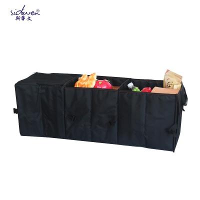 China Car Trunk Organizer Polyester Car Trunk Durable Durable Storage Organizer Folding Cargo Storage Non Slip for sale