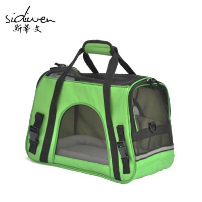 China Stored Wholesale Portable Durable Pet Travel Carrier With Shoulder Strap for sale