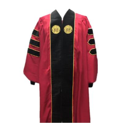 China Doctoral Graduation Gown Wholesale Colorful US Style Bachelor Adult Graduation Gown Doctoral Graduation Gown University Robe for sale