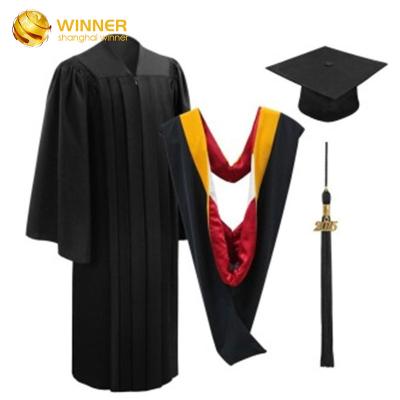 China Luxury Wholesaler Cheap Full Set Bachelor Graduation Gown For Adults Bachelor With Hat And Tassel for sale