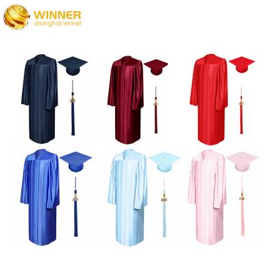 China Gruaduation  Gown US College School Graduation Cap And Gown Set Adult Doctoral Graduation Gown For Adults University For Girls for sale