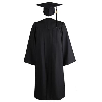 China School Clothes Wholesale Cheap Adult Graduation Gown Academic College Black Matte University Graduation Gowns And Caps for sale