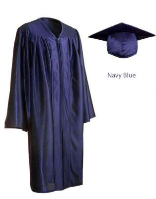 China Gruaduation Gown Customized Color Fabric Graduation Gown And Cap For College Graduation Uniforms Unisex Adults Students for sale