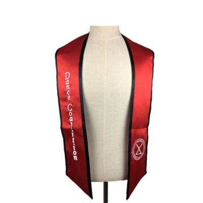 China Plain Stole In Stock Graduation Stole&sash Blank Adult Plain Satin Polyester Custom White Sublimation Graduation Stoles for sale