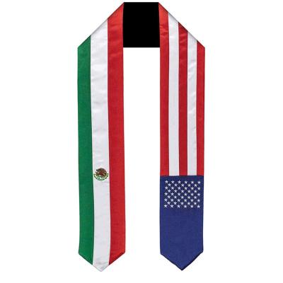 China Plain Stole 60 Inches Graduation Stoles Embroidered Flag Ceremony Custom Polyester Religion Stoles 72inch Sash Graduation Stole for sale