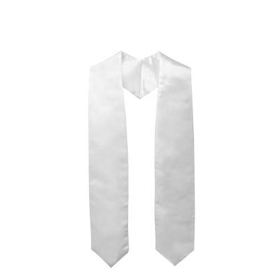 China Plain Stole Customized Ceremony Shawl Adult Satin Graduation Sash Stole Wholesale Graduation Stoles High Quality for sale