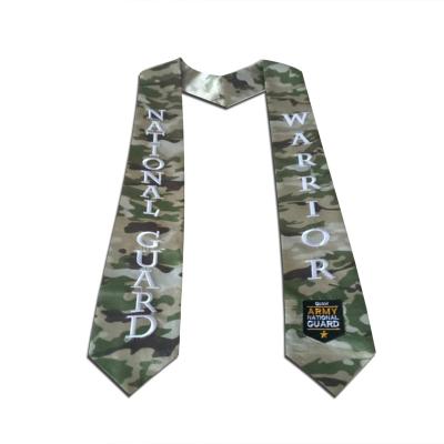 China Plain Stole Wholesales Satin Graduation Scarf Printed Polyester Custom Design School Graduation stole Factory for sale