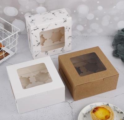 China Best Seller 4pcs Disposable Cupcake Holder Box for sale