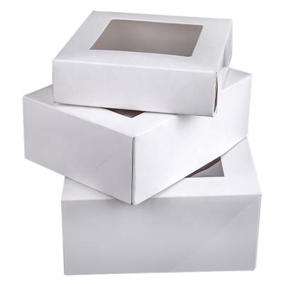 China Small Recyclable Custom Eco - Friendly Materials Assemble Cake Box Paper Gift Box for sale