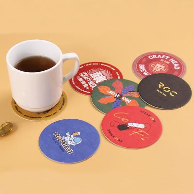 China Viable Wholesale Custom Paper Coasters Logo Personalized Beer Drinks Absorbent for Mug for sale