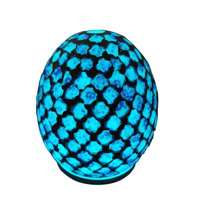 China 250ml Unique Ultrasonic Household Mosaic Glass Night Light Essential Oil Aromatherapy Machine Diffuser for sale