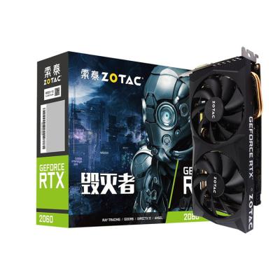 China Workstation Gaming Geforce Rtx 12gb Gddr6 6gb Ddr6 Twin Water Graphics-Pads Cards Amp Fans 12g Rxt Zotac 2060 Graphics Card for sale