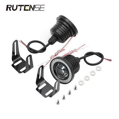 China Aluminum+abs RUTENSE Angel Eyes Auto Car Fog Lamp 89mm 76mm 64mm Daytime Running Foglamp Angel Ring Led Fog Lamp for sale