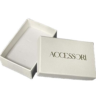 China Customized  White Paper Jewelry Box logo and color by your jewelry packaging for sale