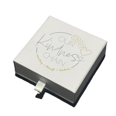 China Customized White Paper Drawer Necklace Box for sale