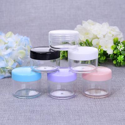 China Round Personal Care 10g/15g/20g Makeup Bottle Nail Art Bead Storage Container Portable Jar Empty Plastic Cosmetic Cream Box Jar for sale