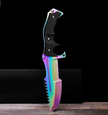 China Hunting Knife Rainbow Hunter Knife , Outdoor CS GO Hunting Knives Wholesale for sale