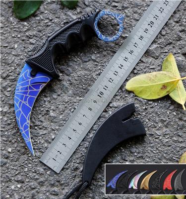 China Hunting Knife Multi Colors CS GO Karambit, Web Claw Karambit Knife, Survival Outdoor Sharp Karambit for sale