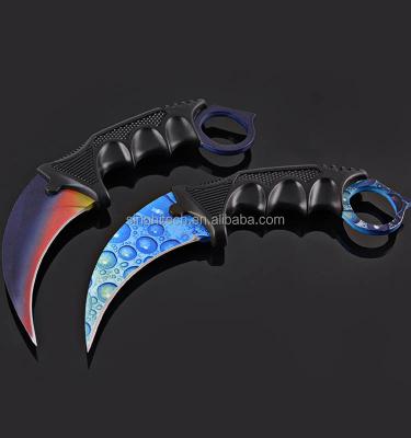 China Fade Karambit 2 Hunting Knife, CS GO Karambit Knife, High Hardness Blade With Plastic Handle for sale