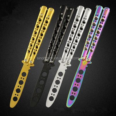 China Practice Folding Knife Trainer with Dull Blade, Balisong Butterfly Trainer, Game Butterfly Knife Trainer for sale