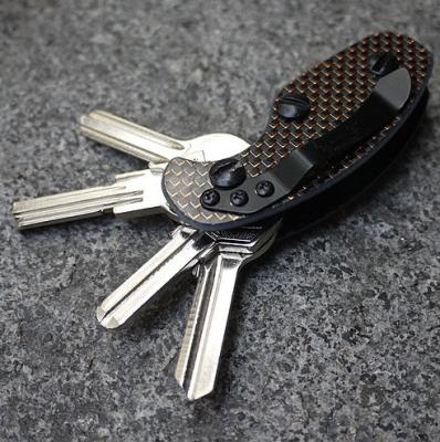 China Hot Selling Key Holder Outdoor EDC Key Kits Holder Clip Chaves Organizador Stainless Steel Stainless Steel Carbon Fiber Organizer for sale